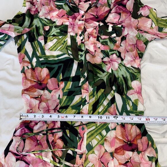 Calvin Klein Swim Dress Cover up Floral Button Front Large - Picture 12 of 13